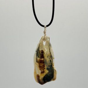 Shell Pendant on 20" Black Cord Necklace; B20-03